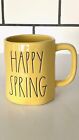 New Rae Dunn Yellow Happy Spring Coffee Mug Tea Cup Pastel Easter