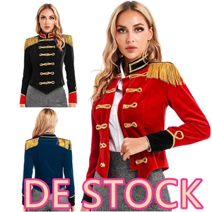 DE~Damen Zirkus Kostüm Karneval Party Verkleidung Langarm Jacke Blazer Kostüm - Picture 1 of 49