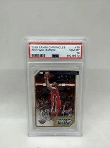 2019-20 PANINI CHRONICLES #78 ZION WILLIAMSON RC THREADS ROOKIE PSA 10 GEM MT! - Picture 1 of 2