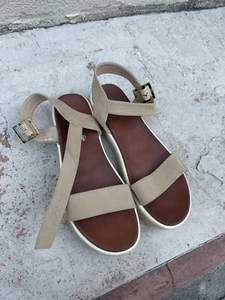 SUPER CUTE AND SUPER COMFY STRAPPY PADDED SANDALS!!! Size 7 and 1/2! - Picture 1 of 6