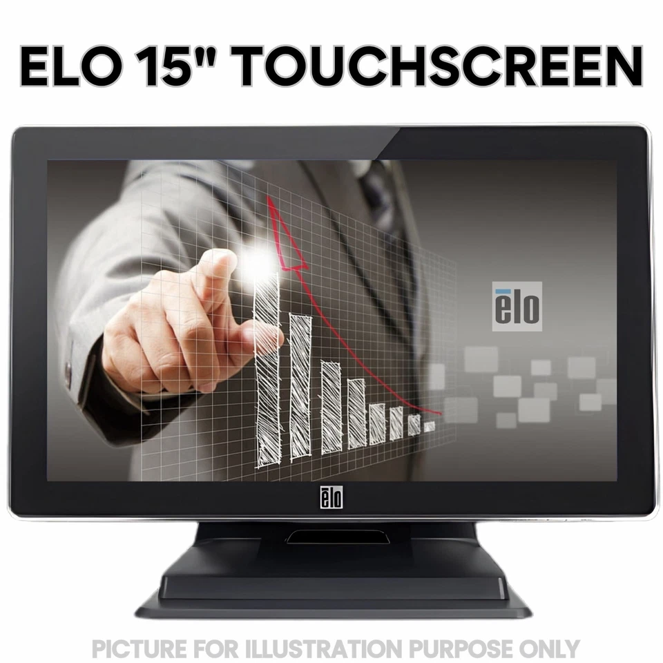 ELO ET1519L 15" Touch Screen POS Monitor VGA 3.5mm Audio USB 90 days Warranty - Image 1 of 4