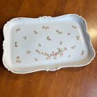 Antique Dresden Germany Porcelain Tray Catch All Coquette Cottage Floral Gold