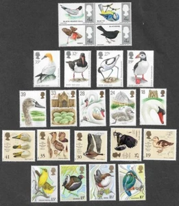 BIRDS GREAT BRITAIN 5 SETS MNH NATURE COLLECTION - Picture 1 of 1