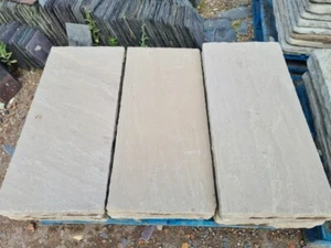 18 Inch Wide Tumbled Brown Sandstone Coping Stone - Picture 1 of 4