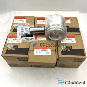 Genuine 6x PISTON & Ring Sets For 5.9 CUMMINS 4B STD Case 3970192 4025012 - Picture 1 of 9