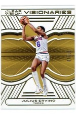 2015-16 Panini Clear Vision Visionaries Gold JULIUS ERVING 12 #7/10 76ers Rare 