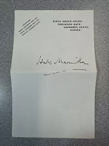 Harold Macmillan Autograph Maurice Harold Macmillan, 1st Earl of Stockton 5X8 - Picture 1 of 5