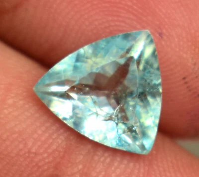 Natural Aquamarine Gemstone Faceted Trillion Cut 3.40 Ct Loose Gemstone Brazil - Image 1 of 4