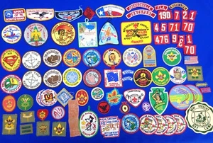 Large mixed lot of assorted BSA boy scout patches WWW Councils ranks camps etc - Picture 1 of 9