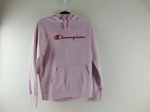 Champion Logo Damen rosa Fleece Pullover Hoodie sportliches Sweatshirt neu mit Etikett $ 45 - Bild 1 von 5