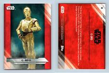 C-3PO #15 Star Wars The Last Jedi 2017 Topps Trading Card