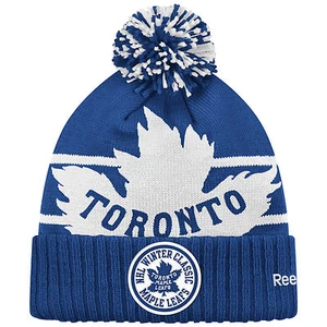 TORONTO MAPLE LEAFS 2014 NHL WINTER CLASSIC REEBOK CUFFED POM KNIT HAT TOQUE - Picture 1 of 2