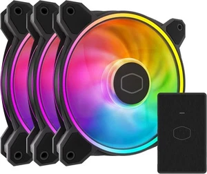 Cooler Master MasterFan MF120 Halo² 3in1 120mm ARGB schwarz Lüfter - 3er Pack - Bild 1 von 7