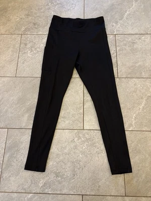 Ladies Black Leggings With Cargo Side Pocket H&M Size M 12-14 - Image 1 of 3