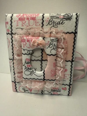 Álbum de fotos de boda personalizado - Tiene capacidad para 100 fotos 4x6 - Álbum de fotos de tela hecho a mano Foto 1 de 4