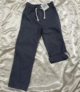 NEW WITH TAG JANIE AND JACK 2014 OUT AT SEA ANCHOR ROLL UP 100% COTTON BOYS PANT - Picture 1 of 24