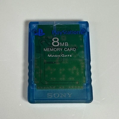 MEMORY CARD SONY PS2 8MB ORIGINALE blu Playstation 2 MAGIC GATE - OTTIMA - Immagine 1 di 4
