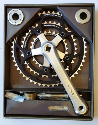 Juego de bielas triples vintage Shimano 600 EX FC-6206 28x38x50 TA con BB 175 mm nuevo/nuevo en caja Foto 1 de 3