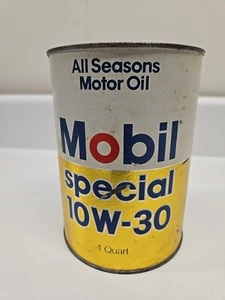 Vintage Sealed Full Can Mobil Special 10W-30, 1 QT All Seasons Motor Oil Cardb - Bild 1 von 4