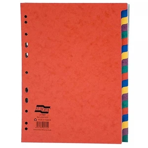 Exacompta Europa Plain Coloured Subject A4 Dividers - 20 Part - Pack of 5 - Bild 1 von 1