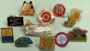 Lote De 11 Prendedores De Solapa De Colección McDonalds Crew Staff Empleados Años 80 Años 90 - Imagen 1 de 7