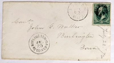 Boston, MA--Commander John Grimes Walker, U.S. Navy, Burlington, IA/3-C./7/1872! - Image 1 of 2