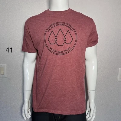 Volcom Men XL T-Shirt Maroon Logo Graphic Tee Skate Surf Streetwear Minimal Vibe - Image 1 of 4
