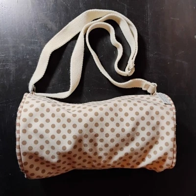 Bolso de Playa Pequeño Sunnsand Tostado y Crema Lunares Bandolera Ajustable Bolso de Lona Foto 1 de 4