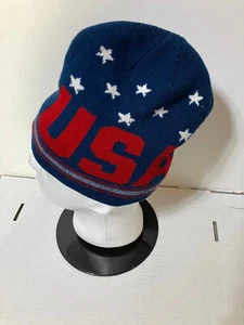 Team USA Olympic Beanie Adult Red White Blue Knit Team Apparel - Picture 1 of 7