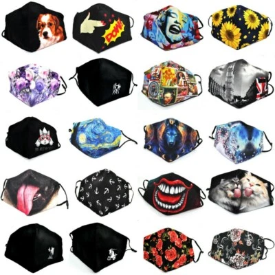 Glitzer Stoffmaske Mund-Nasen-Maske Gesichtsmaske einstellbare Alltagsmaske