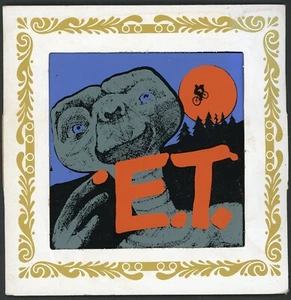 ET Carnival Prize Glass Vintage Extra Terrestrial Fair Prize E.T. 6" x 6" - Picture 1 of 2