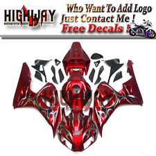 Popular Bodywork Fairing Kit ABS for Honda CBR1000RR 06 07 Kit Red Silver Flame