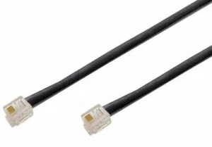 CAVO TELEFONO MODEM CM. 30 xDSL ADSL NERO RJ11 CAT 6 6P4C - DOPPIA SCHERMATURA - Foto 1 di 1
