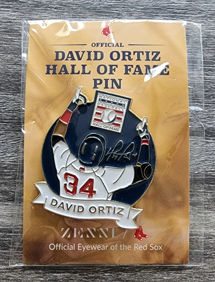 David Ortiz Hall of Fame Pin Pinback Button Boston Red Sox Fenway Park HOF NEW - Image 1 of 1