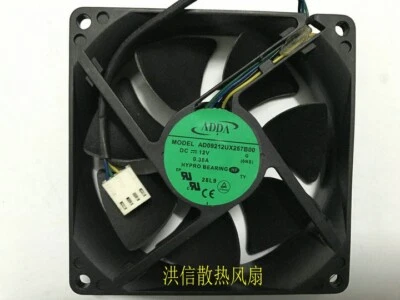 ADDA 9025 AD09212UX257B00 DC12V 0.38A 9225 9cm 4-wire cooling fan 4pin - Image 1 of 2