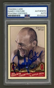 Randy Couture Signed 2011 Upper Deck Goodwin Champions Card #131 (PSA) MMA Auto - Picture 1 of 2