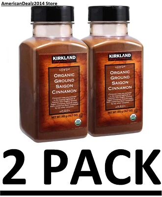 2 УПАКОВКИ — органическая молотая сайгонская корица Kirkland 10,7 унции (всего 21,4 унции) - Изображение 1 из 4