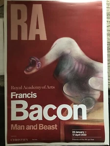 FRANCIS BACON. Original exhibition poster, Royal Academy of Arts, London, 2022. - Picture 1 of 5
