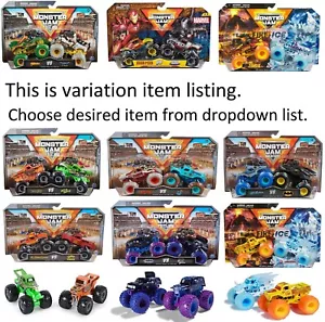 Monster Jam 2 Pack Official 1:64 Scale Diecast Truck Ages 3+ New Toy Race Car - Picture 1 of 92