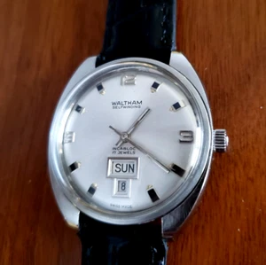 WALTHAM AUTOMATIC DAY DATE WATCH WELL SERVICED 1970 - Picture 1 of 13