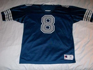 Troy Aikman 8 Dallas Cowboys Blue NFL Champion Vintage Jersey Men's X-Large 48 - Picture 1 of 2