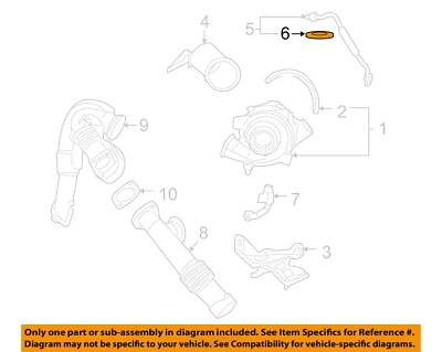 Junta de tubo de alimentación de aceite Club Wagon Ford OEM 03-10 E-350 3C3Z6B898AA Foto 1 de 2