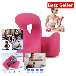 Ergonomic 7 Lbs Dumbbells Set - Non-Slip Neoprene Hand Weights for Home Fitness - Picture 1 of 7