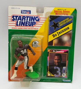 1992 Bo Jackson Starting Lineup Figure NFL Card LA Raiders Superstar Poster - Picture 1 of 4