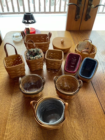 Longaberger Lot of 11 Baskets with Extras Cover