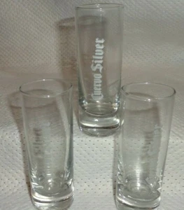 JOSE CUERVO--3 TALL SHOT GLASSES--CUERVO SILVER--L@@K - Picture 1 of 1