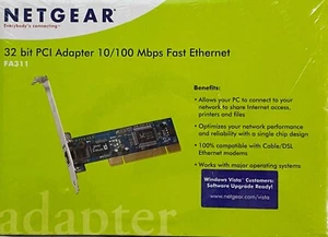 Netgear FA311V2 32Bit PCI Adapter 10/100 Mbps Ethernet Card - Picture 1 of 2