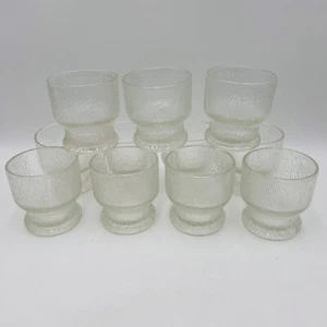 Vasos de cóctel MCM Indiana Glass Tree corteza cristal bola baja años 70 - Imagen 1 de 5