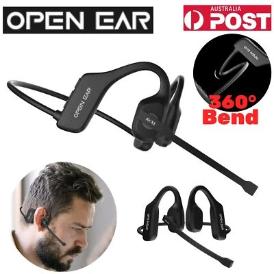 Bone Conduction Earphones With Mic Wireless Bluetooth Headset Sport Headphones - Image 1 of 4