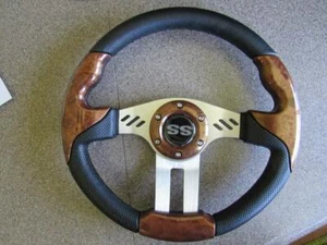 Carro de golf Club Car Precedent personalizado SS grano de madera adaptador de volante SW129 - Imagen 1 de 1